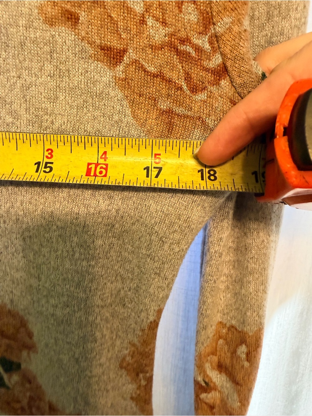 Rhapsody Beige Floral Mini Dress with Orange Blooms - Picture 6 of 8